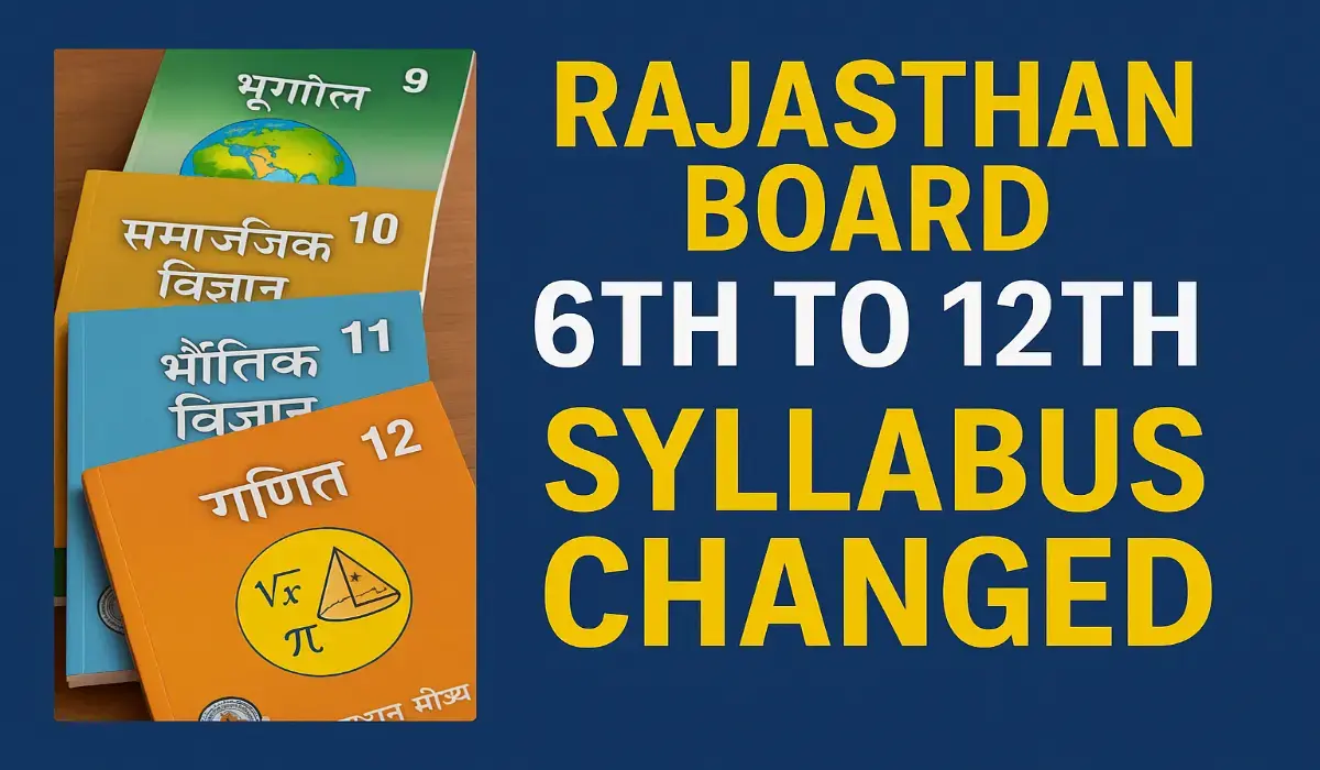 Rajasthan 6th to 12th class syllabus change